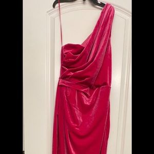 Do Be Velvet One Shoulder Dress